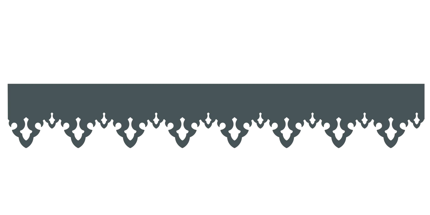 Bandeau du lambrequin Tarbes gris foncé en alu, motif décoratif pour toit, vue rapprochée sur la frise 105mm découpée, ORNABAT