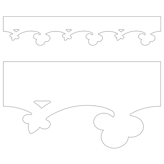 Modèle Les-Dalles - Frise 120mm - PVC blanc