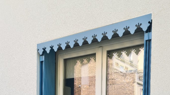 Lambrequin de fenêtre, vignette de la collection en bois contreplaqué, marque ORNABAT
