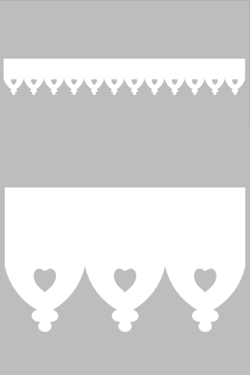 Détail du lambrequin Romans blanc en PVC, motif décoratif pour bord de toit et fenêtre, vue rapprochée sur la frise 80mm découpée, ORNABAT