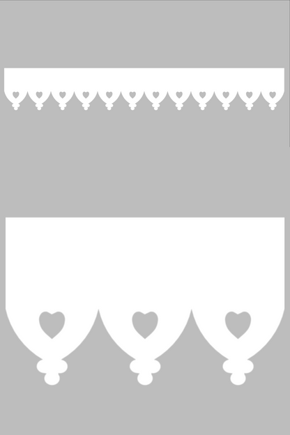 Détail du lambrequin Romans blanc en PVC, motif décoratif pour bord de toit et fenêtre, vue rapprochée sur la frise 80mm découpée, ORNABAT