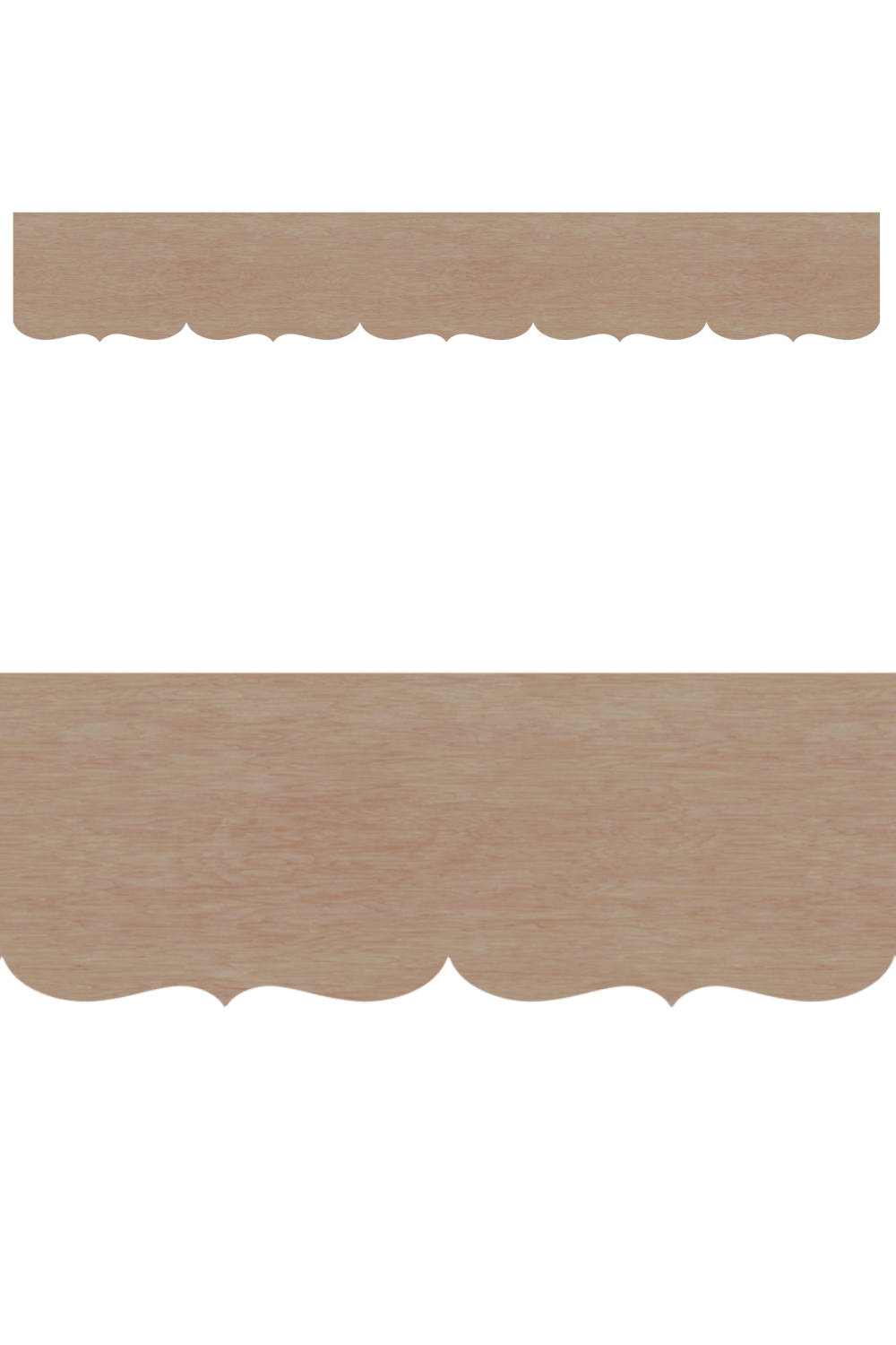 Détail du lambrequin Seignosse en bois, motif décoratif pour bord de toit et fenêtre, vue rapprochée sur la frise 30mm découpée, ORNABAT