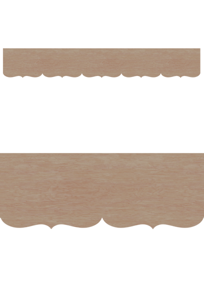 Détail du lambrequin Seignosse en bois, motif décoratif pour bord de toit et fenêtre, vue rapprochée sur la frise 30mm découpée, ORNABAT