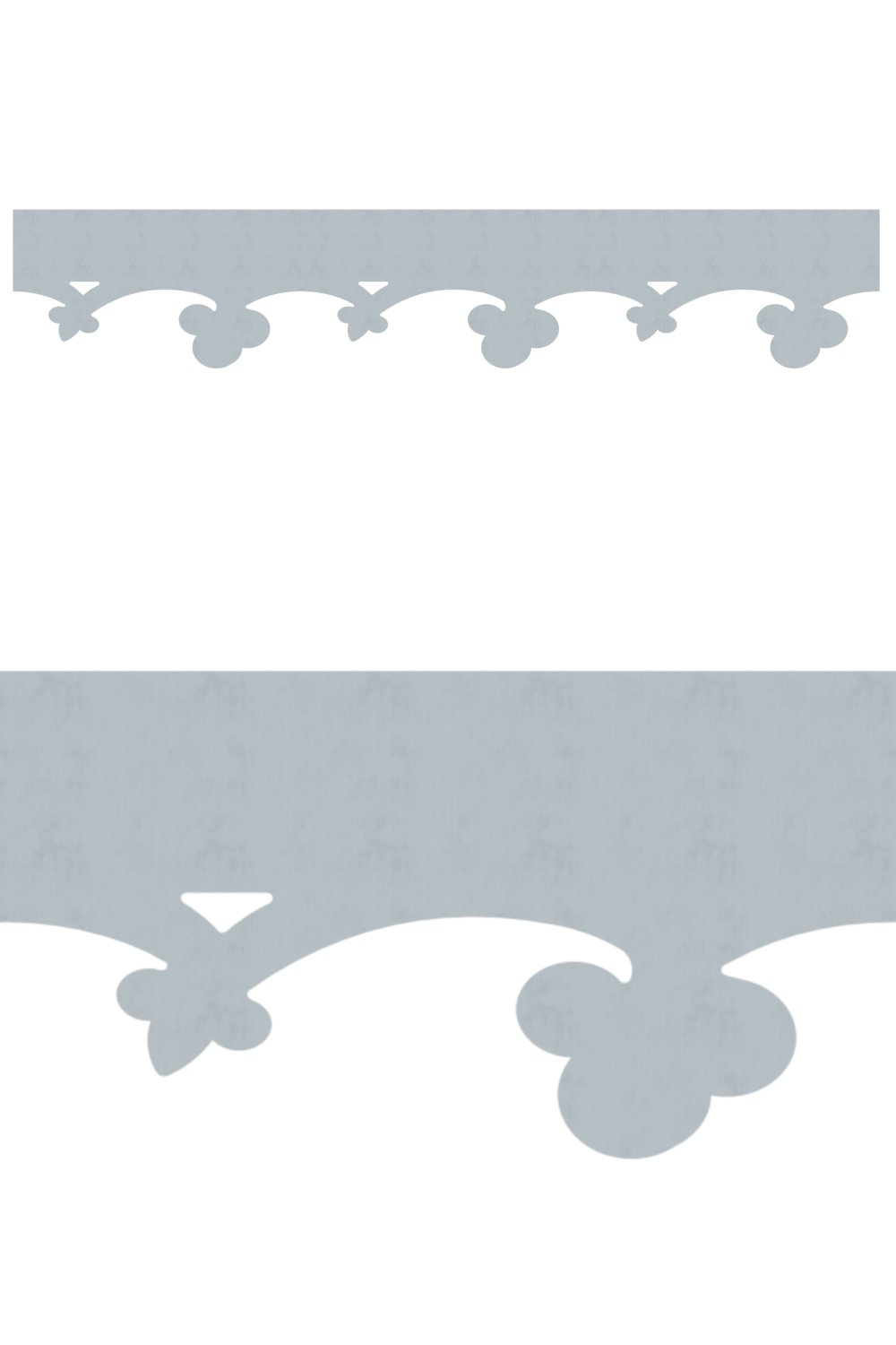 Détail du lambrequin Les-Dalles en métal zinc, motif décoratif pour toit, vue rapprochée sur la frise 120mm découpée, ORNABAT