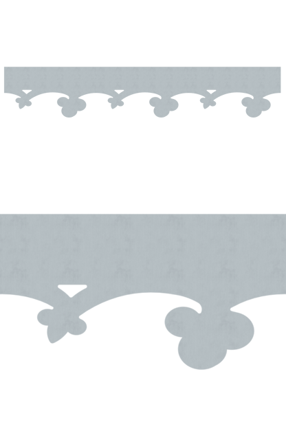 Détail du lambrequin Les-Dalles en métal zinc, motif décoratif pour toit, vue rapprochée sur la frise 120mm découpée, ORNABAT