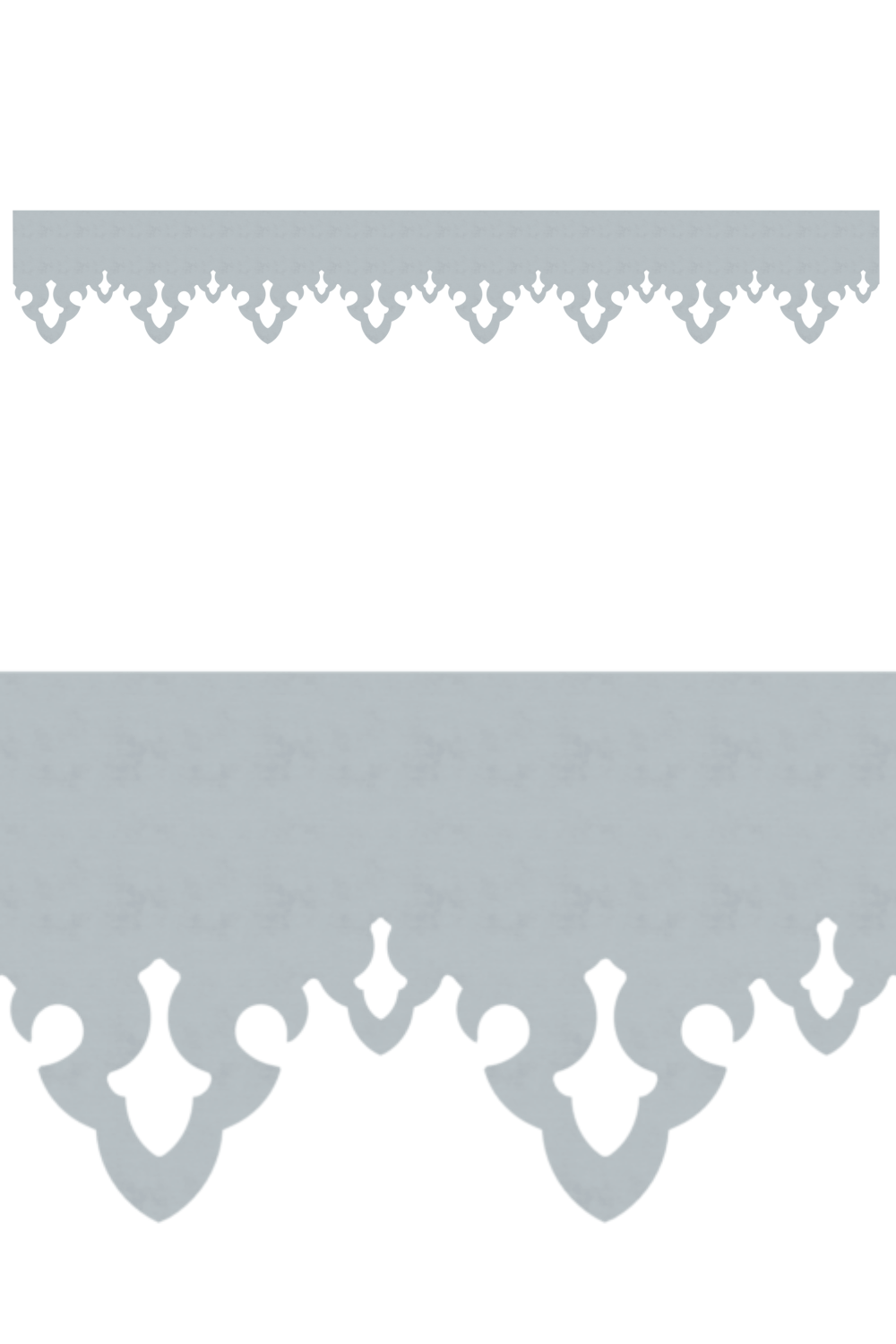 Détail du lambrequin Tarbes en métal zinc, motif décoratif pour toit, vue rapprochée sur la frise 105mm découpée, ORNABAT