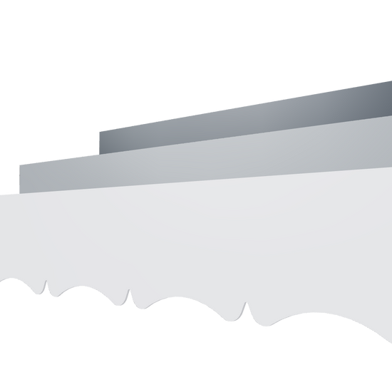 Modèle 3D lambrequin de façade Mimizan en aluminium composite, frise 30 mm, ORNABAT