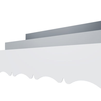 Modèle 3D lambrequin de façade Mimizan en aluminium composite, frise 30 mm, ORNABAT