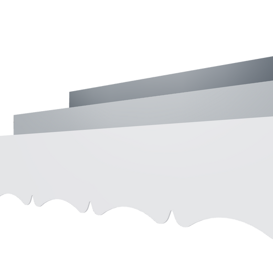 Modèle 3D lambrequin de façade Mimizan en aluminium composite, frise 30 mm, ORNABAT
