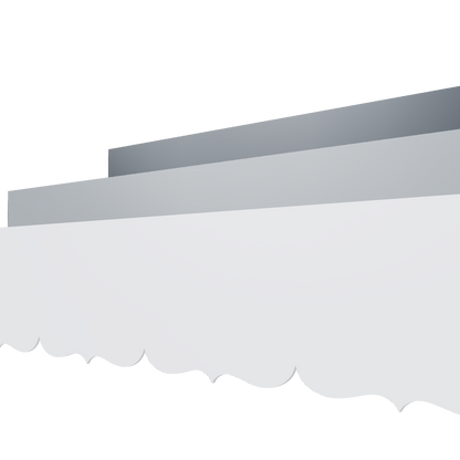 Modèle 3D lambrequin de façade Seignosse en aluminium composite, frise 30 mm, ORNABAT