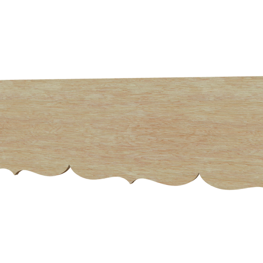 Modèle 3D lambrequin de façade Seignosse en bois, frise 30 mm, ORNABAT