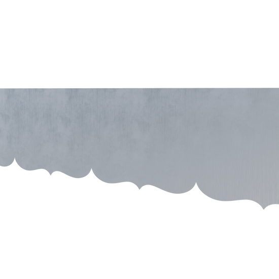 Modèle 3D lambrequin de façade Seignosse en zinc, frise 30 mm, ORNABAT
