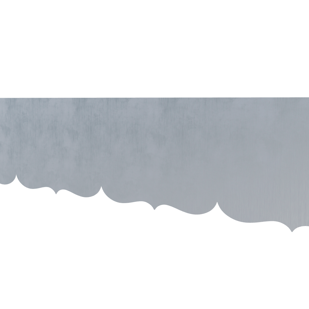 Modèle 3D lambrequin de façade Seignosse en zinc, frise 30 mm, ORNABAT