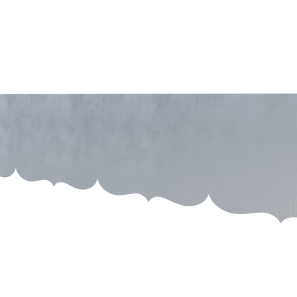 Modèle 3D lambrequin de façade Seignosse en zinc, frise 30 mm, ORNABAT