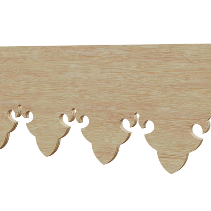 Modèle 3D lambrequin de façade Bagneres en bois, frise 85 mm, ORNABAT