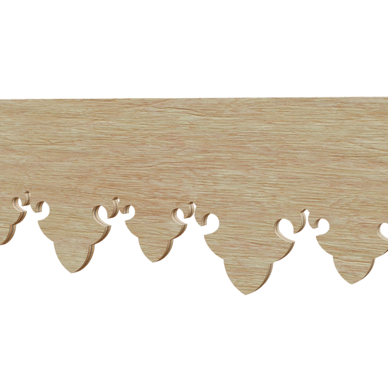 Modèle 3D lambrequin de toit Arreau en bois, frise 85 mm, ORNABAT