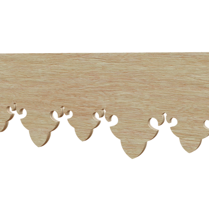 Modèle 3D lambrequin de toit Arreau en bois, frise 85 mm, ORNABAT