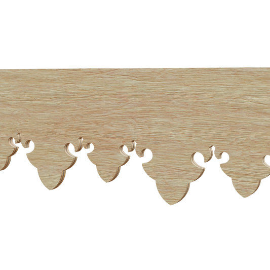 Modèle 3D lambrequin de toit Arreau en bois, frise 85 mm, ORNABAT