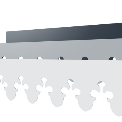Modèle 3D lambrequin de façade Cauterets en aluminium composite, frise 110 mm, ORNABAT
