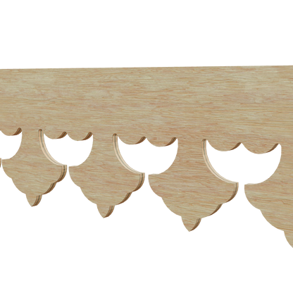 Modèle 3D lambrequin de façade Cannes en bois, frise 105 mm, ORNABAT