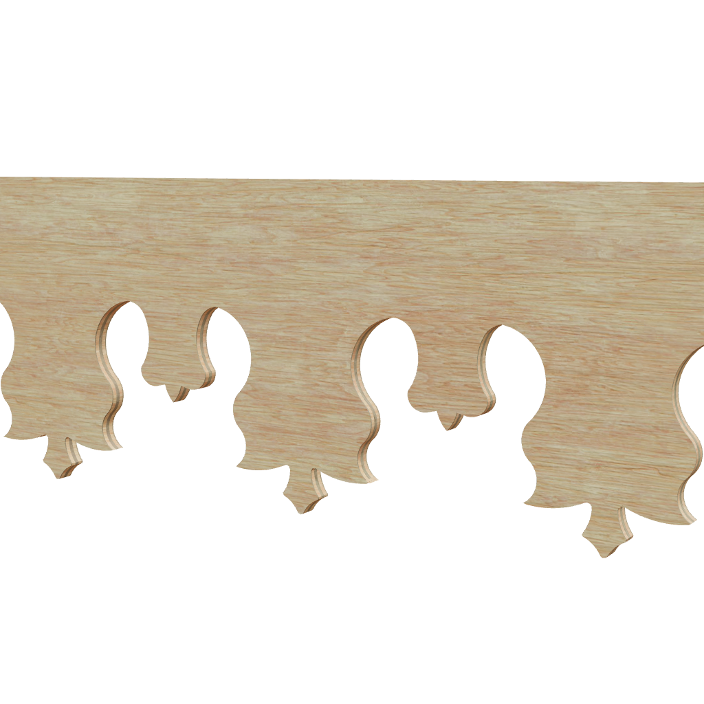 Modèle 3D lambrequin de toit Nice en bois, frise 110 mm, ORNABAT