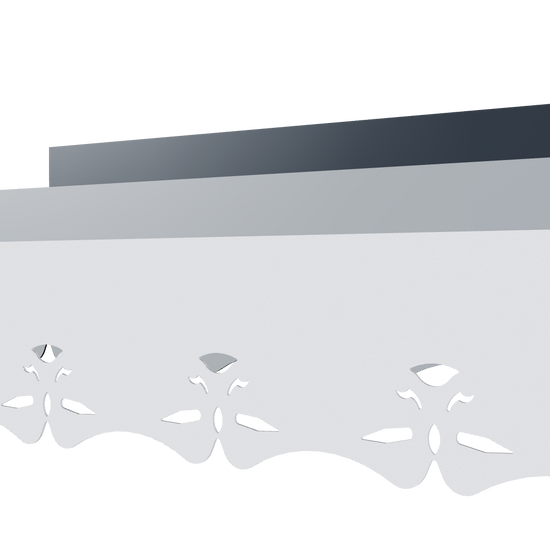 Modèle 3D lambrequin extérieur de fenêtre Aix en aluminium, décor 120 mm, ORNABAT