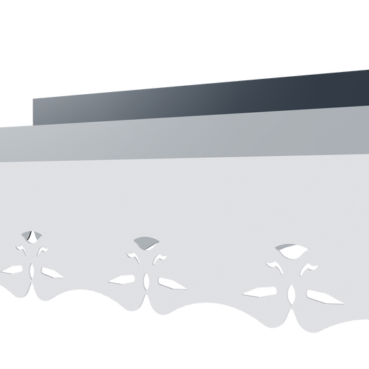 Modèle 3D lambrequin extérieur de fenêtre Aix en aluminium, décor 120 mm, ORNABAT