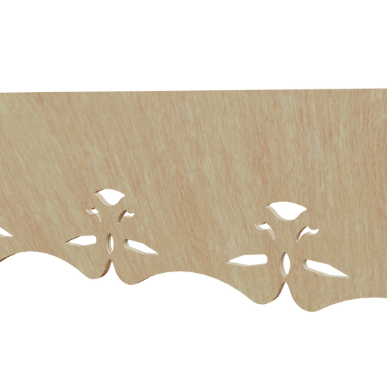 Modèle 3D lambrequin extérieur de fenêtre Aix en bois, décor 120 mm, ORNABAT