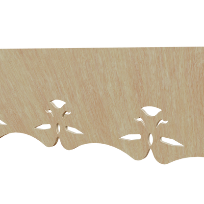 Modèle 3D lambrequin extérieur de fenêtre Aix en bois, décor 120 mm, ORNABAT