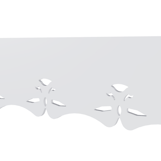 Modèle 3D lambrequin extérieur de fenêtre Aix en PVC blanc, décor 120 mm, ORNABAT