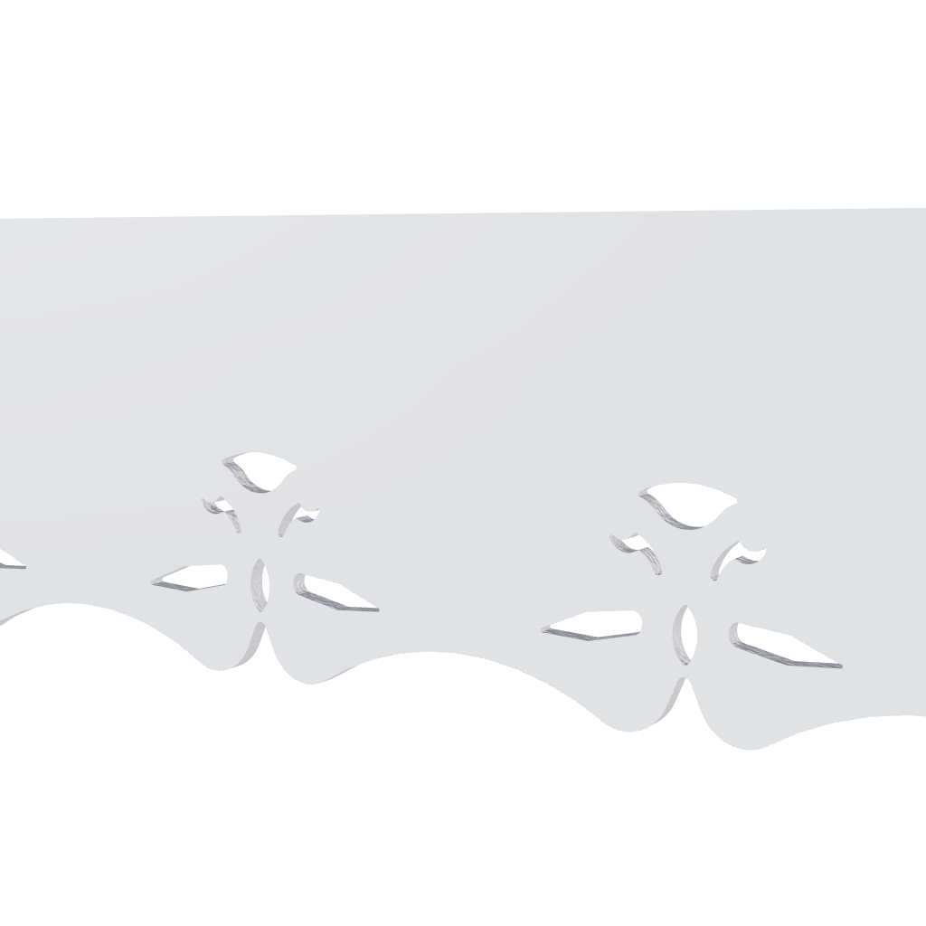 Modèle 3D lambrequin extérieur de fenêtre Aix en PVC blanc, décor 120 mm, ORNABAT