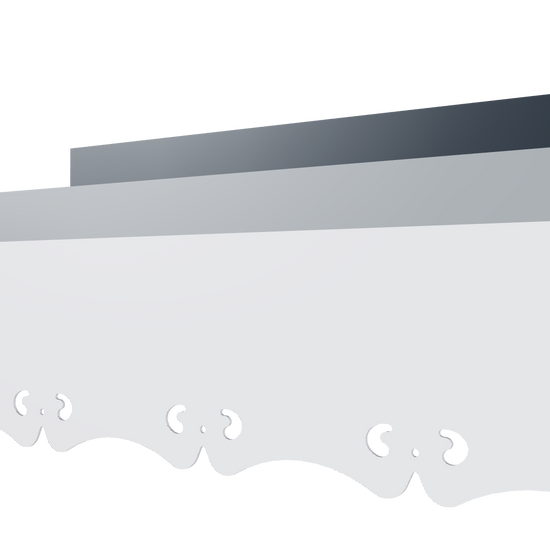 Modèle 3D lambrequin extérieur de fenêtre Breville en aluminium composite, décor 70 mm, ORNABAT