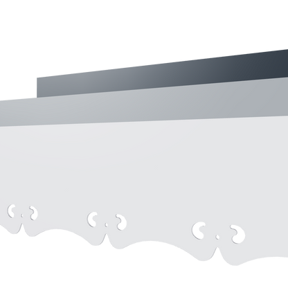 Modèle 3D lambrequin extérieur de fenêtre Breville en aluminium composite, décor 70 mm, ORNABAT