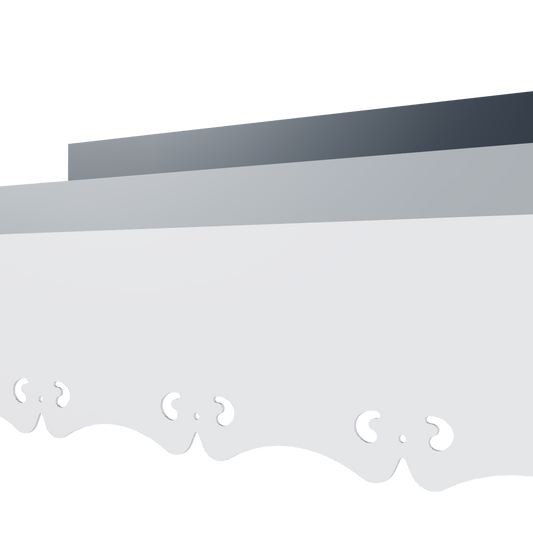 Modèle 3D lambrequin extérieur de fenêtre Breville en aluminium composite, décor 70 mm, ORNABAT
