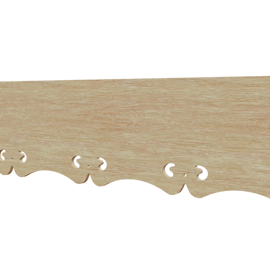 Modèle 3D lambrequin extérieur de fenêtre Breville en bois, décor 70 mm, ORNABAT