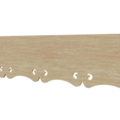 Modèle 3D lambrequin extérieur de fenêtre Breville en bois, décor 70 mm, ORNABAT