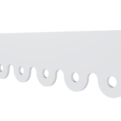 Modèle 3D lambrequin de façade Evreux en PVC blanc, frise 60 mm, ORNABAT