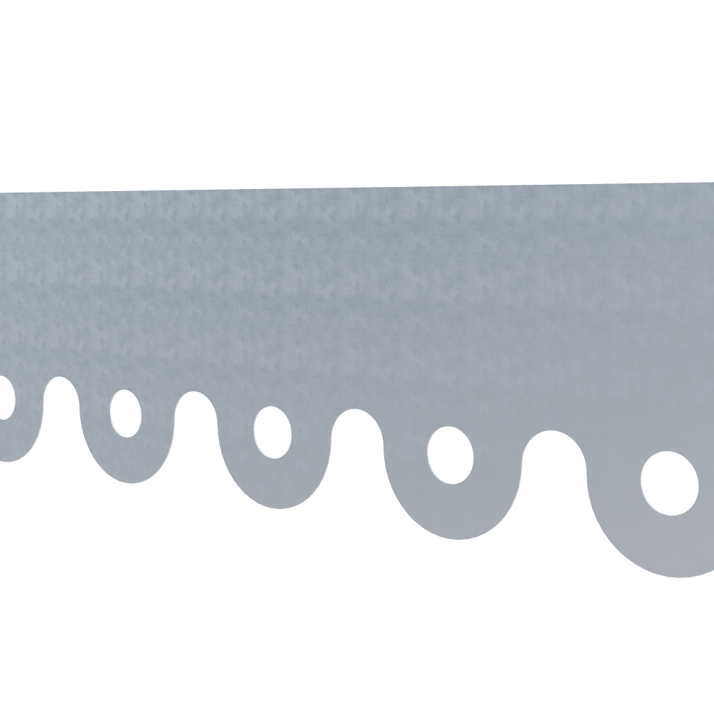 Modèle 3D lambrequin de façade Evreux en zinc, frise 60 mm, ORNABAT