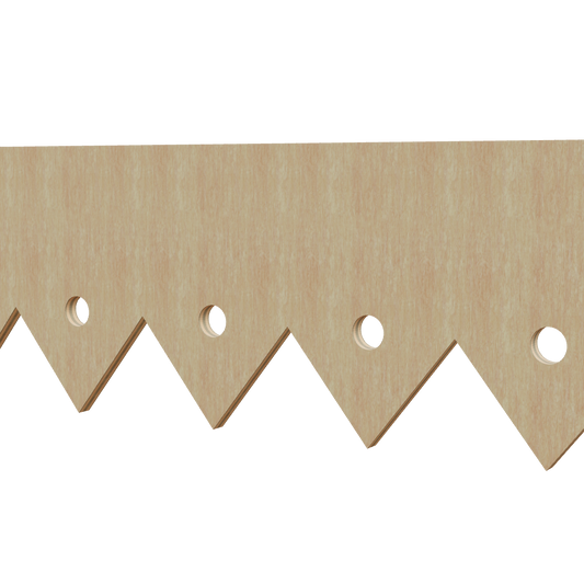 Modèle 3D lambrequin de façade Voiron en bois, frise 75 mm, ORNABAT