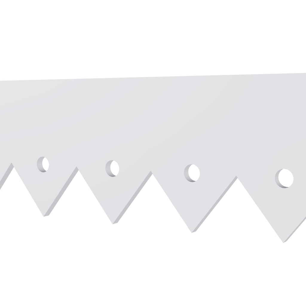 Modèle 3D lambrequin de façade Voiron en PVC blanc, frise 75 mm, ORNABAT