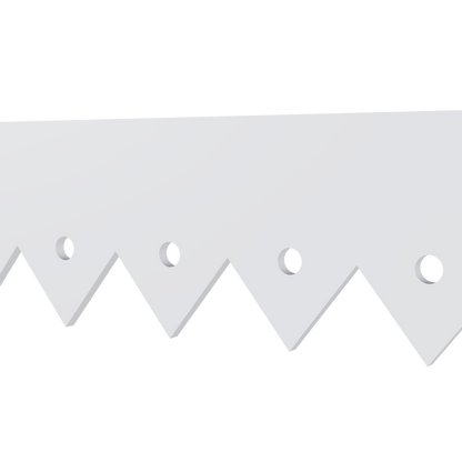 Modèle 3D lambrequin de façade Voiron en PVC blanc, frise 75 mm, ORNABAT