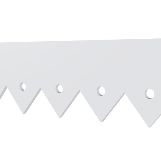 Modèle 3D lambrequin de façade Voiron en PVC blanc, frise 75 mm, ORNABAT