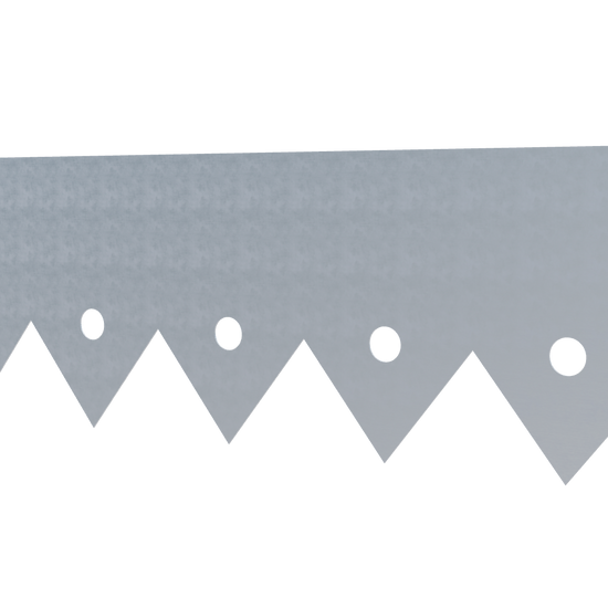 Modèle 3D lambrequin de façade Voiron en zinc, frise 75 mm, ORNABAT