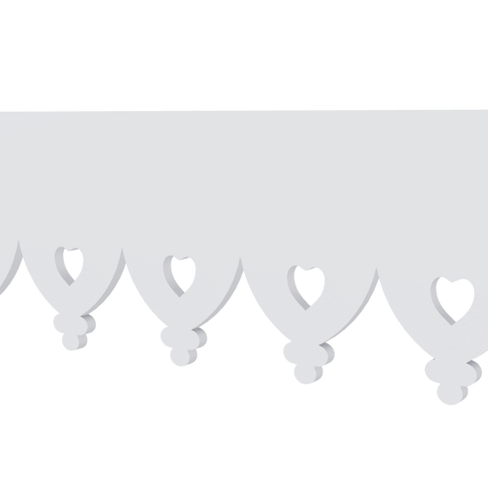 Modèle 3D lambrequin de façade Romans en PVC blanc, frise 80 mm, ORNABAT