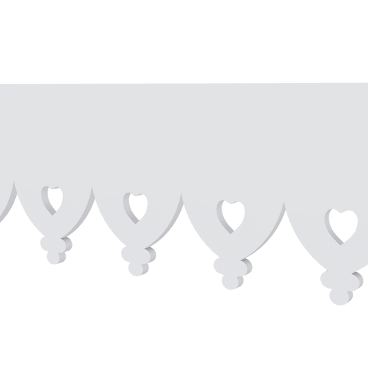 Modèle 3D lambrequin de façade Romans en PVC blanc, frise 80 mm, ORNABAT
