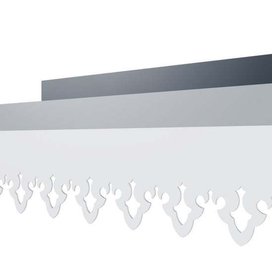 Modèle 3D lambrequin de façade Saint-Lary en aluminium composite, frise 93 mm, ORNABAT