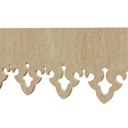 Modèle 3D lambrequin de façade Saint-Lary en bois, frise 93 mm, ORNABAT