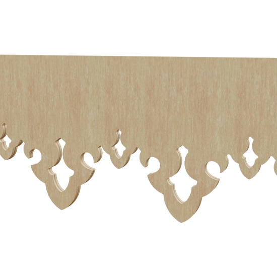 Modèle 3D lambrequin de toit Tarbes en bois, frise 105 mm, ORNABAT