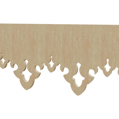 Modèle 3D lambrequin de toit Tarbes en bois, frise 105 mm, ORNABAT
