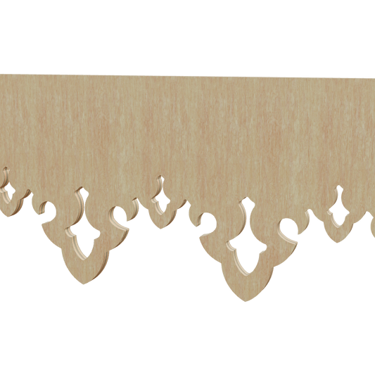 Modèle 3D lambrequin de toit Tarbes en bois, frise 105 mm, ORNABAT